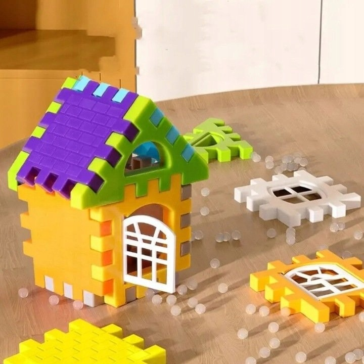 BlocksyTown™ – Magnetische bouwset met 320 onderdelen, inclusief ramen en deuren
