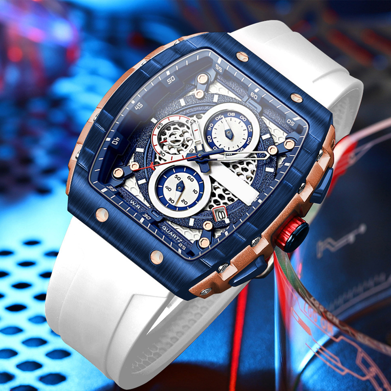 Cyberpunk futuristische stijl⌚Multifunctionele quartzhorloge voor mannen