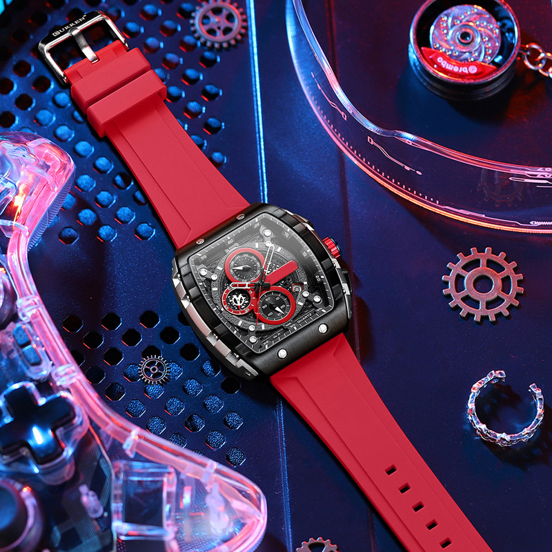 Cyberpunk futuristische stijl⌚Multifunctionele quartzhorloge voor mannen