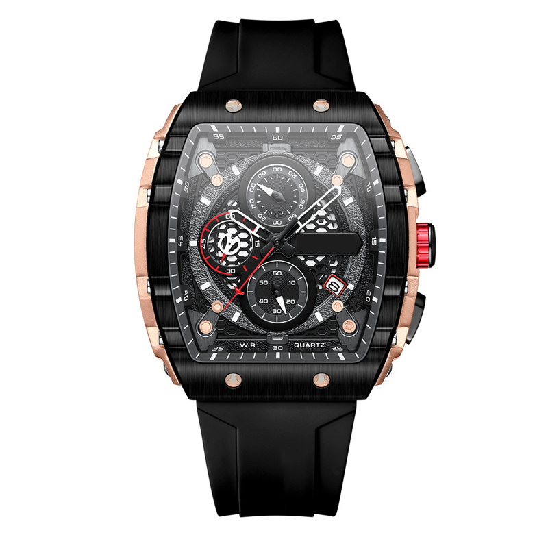 Cyberpunk futuristische stijl⌚Multifunctionele quartzhorloge voor mannen