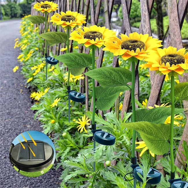 Zonnebloem LED-Lamp Op Zonne-Energie