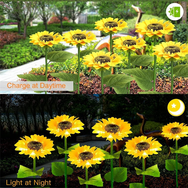 Zonnebloem LED-Lamp Op Zonne-Energie