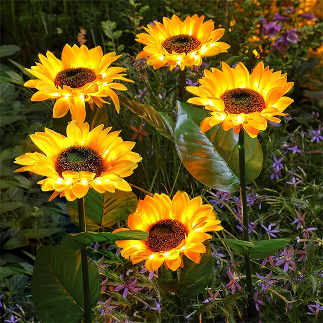 Zonnebloem LED-Lamp Op Zonne-Energie