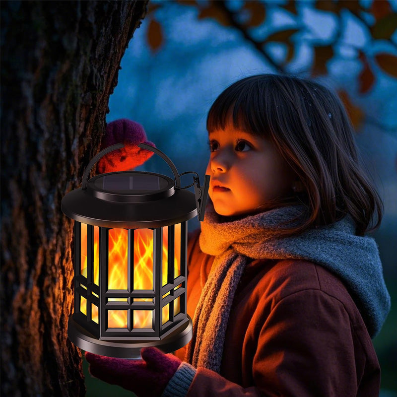 Vintage Lantaarn Met Vlam-Effect | Op Zonne-Energie