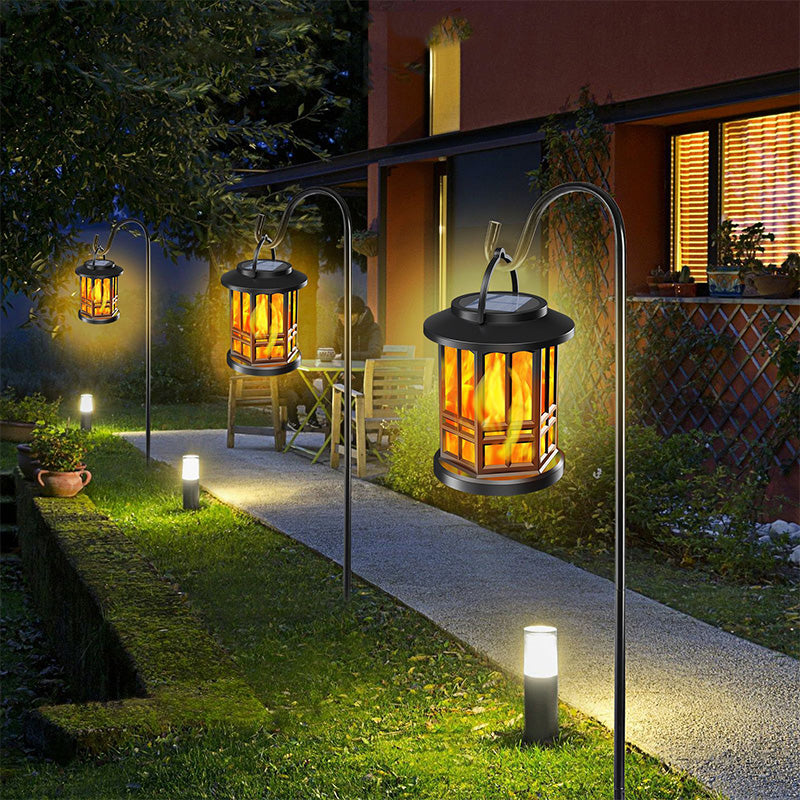 Vintage Lantaarn Met Vlam-Effect | Op Zonne-Energie