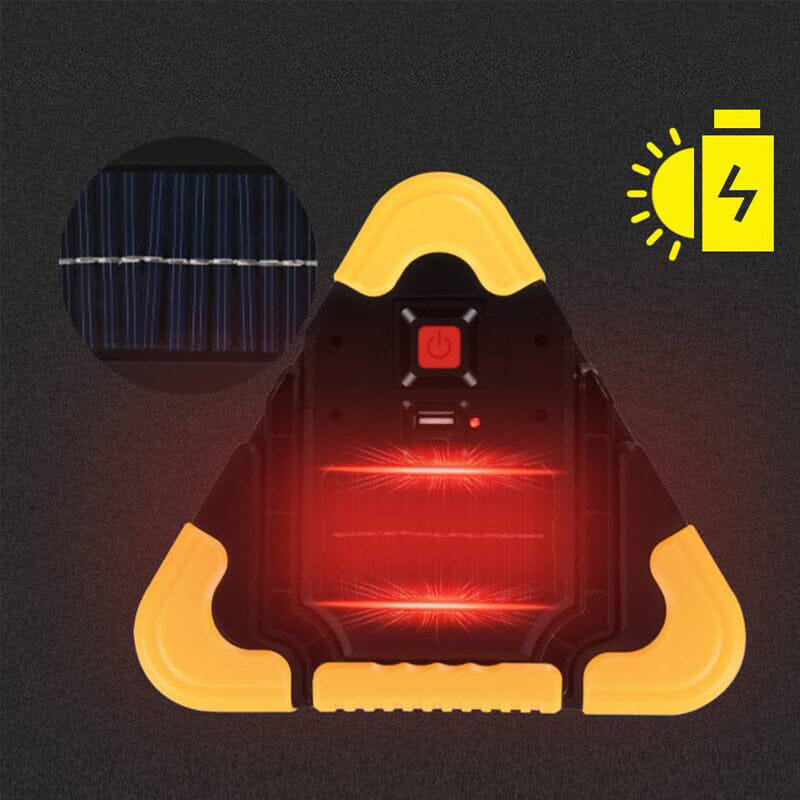 2-IN-1 Lichtgevende Gevaren-Driehoek Op Zonne-Energie