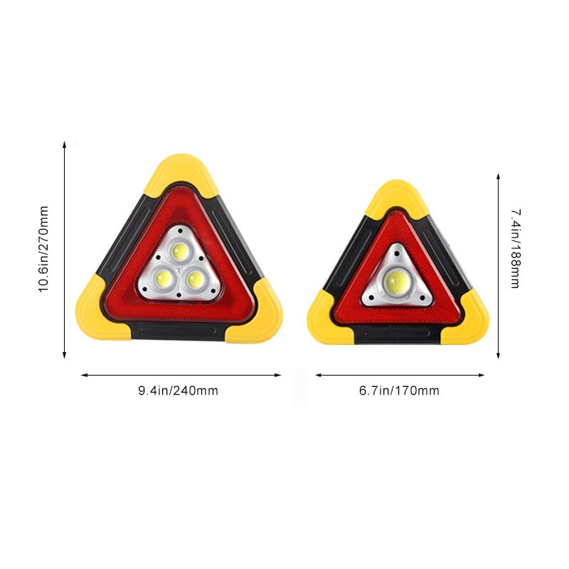 2-IN-1 Lichtgevende Gevaren-Driehoek Op Zonne-Energie