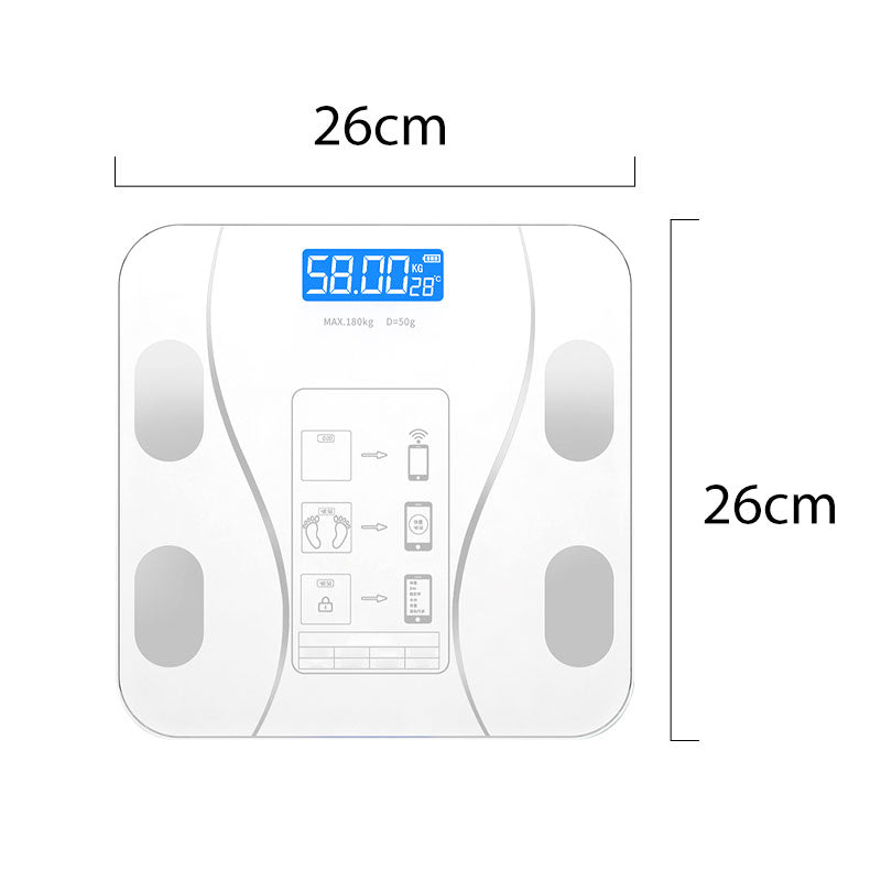 Gewicht, Lichaamsvet & BMI - Slimme digitale weegschaal