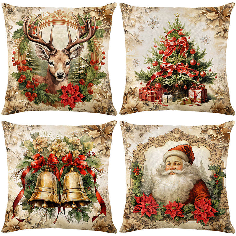 Kussenhoes met kerstmotief