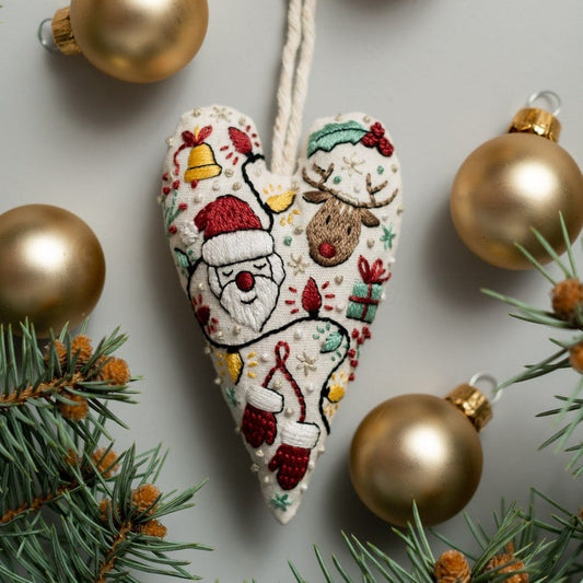 DIY Hartvormige Kerstversiering/versieringsset