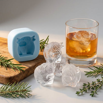 3D Highland-koe Mini-ijsblokjesvorm –  drankjes, feestjes en cadeaus