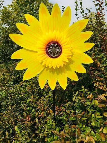 Kleurrijke zonnebloemwindmolen - voor decoratie in de tuin🌻