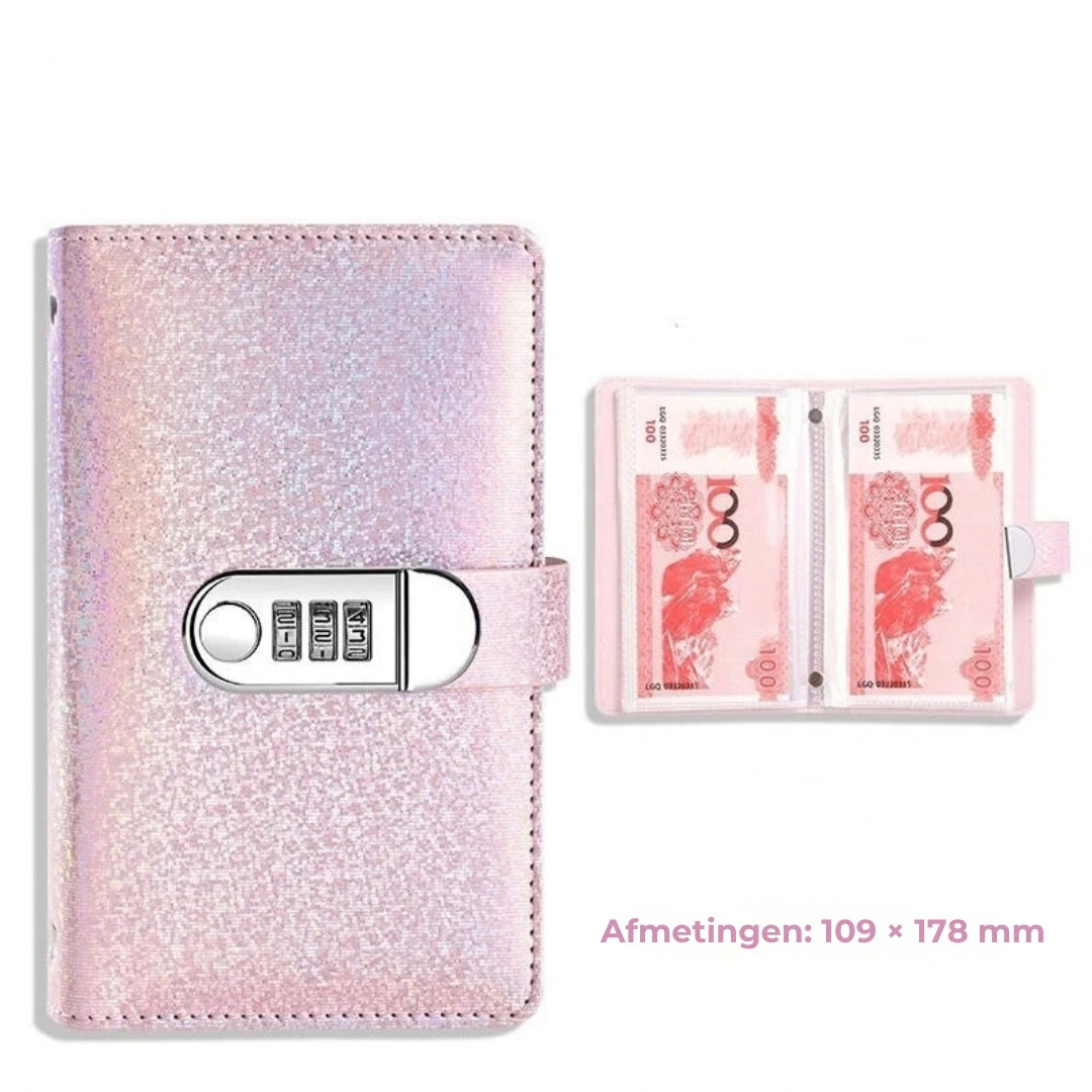 Glitter Spaarboekje met Codeslot
