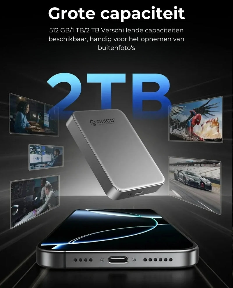 2TB Magnetische Draagbare Geheugenstick SSD