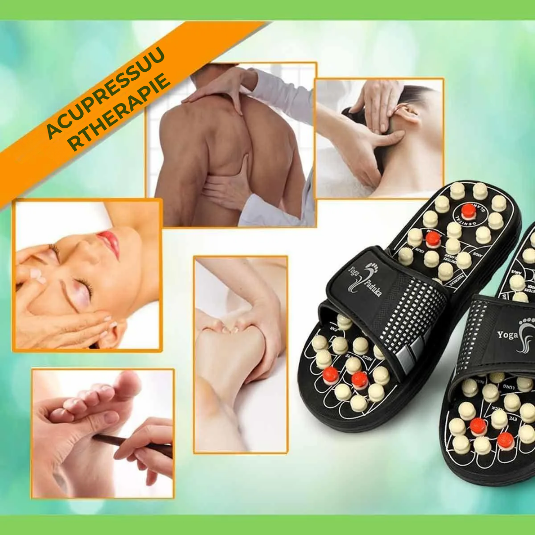 Slippers voor acupressuur en magneettherapie