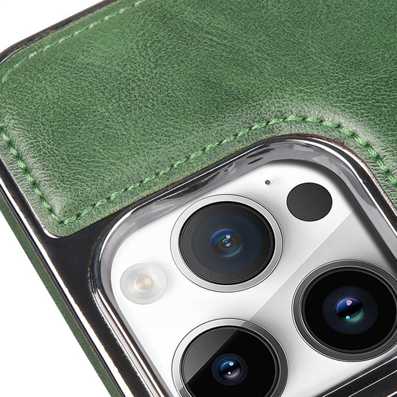 Magnetische Kaartenhouder Lederen iPhone Cover