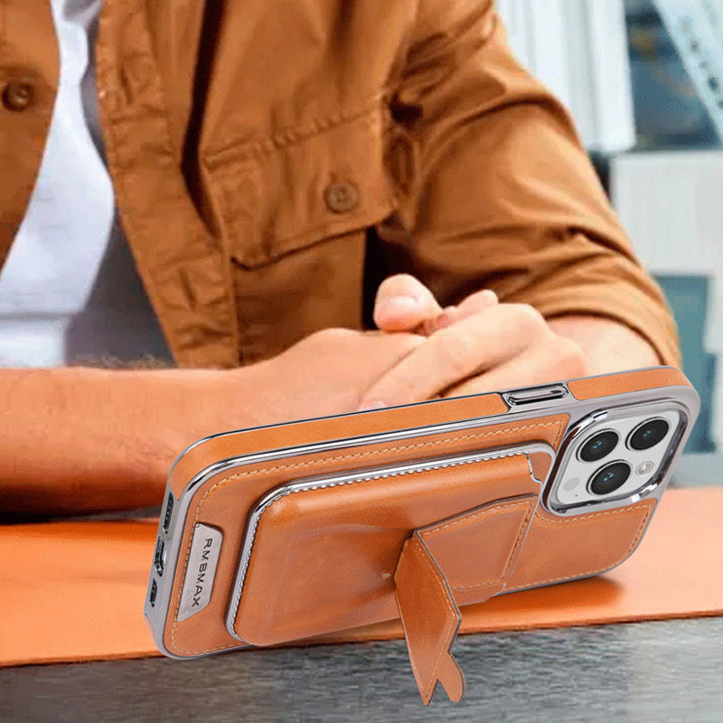 Magnetische Kaartenhouder Lederen iPhone Cover