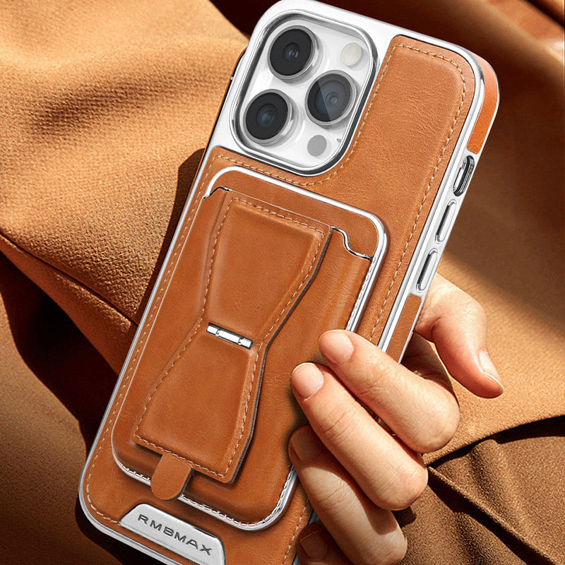 Magnetische Kaartenhouder Lederen iPhone Cover