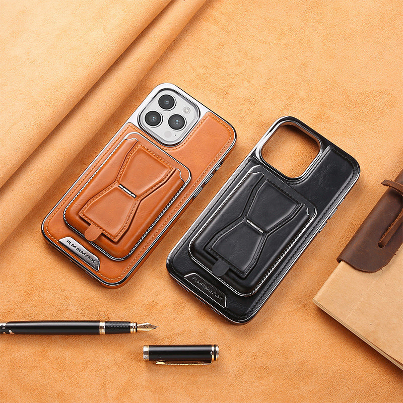 Magnetische Kaartenhouder Lederen iPhone Cover