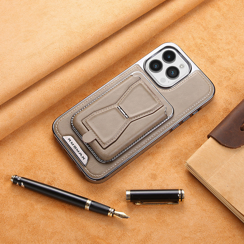Magnetische Kaartenhouder Lederen iPhone Cover