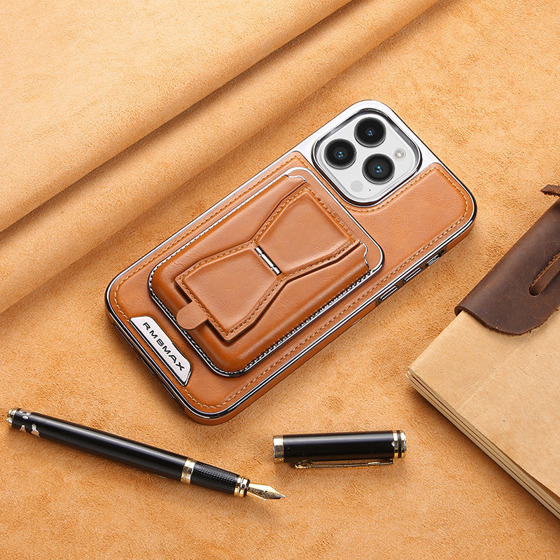 Magnetische Kaartenhouder Lederen iPhone Cover
