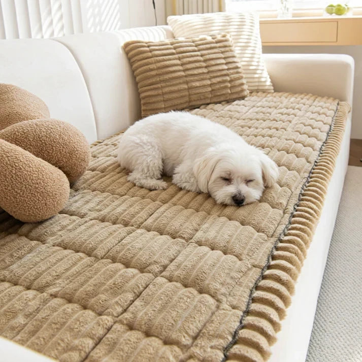 Pluche gewatteerde antislip huisdieren beschermhoes voor sofa's