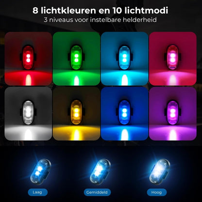 Draadloze LED Stroboscooplampen - Incl. Afstandsbediening - 2 Stuks
