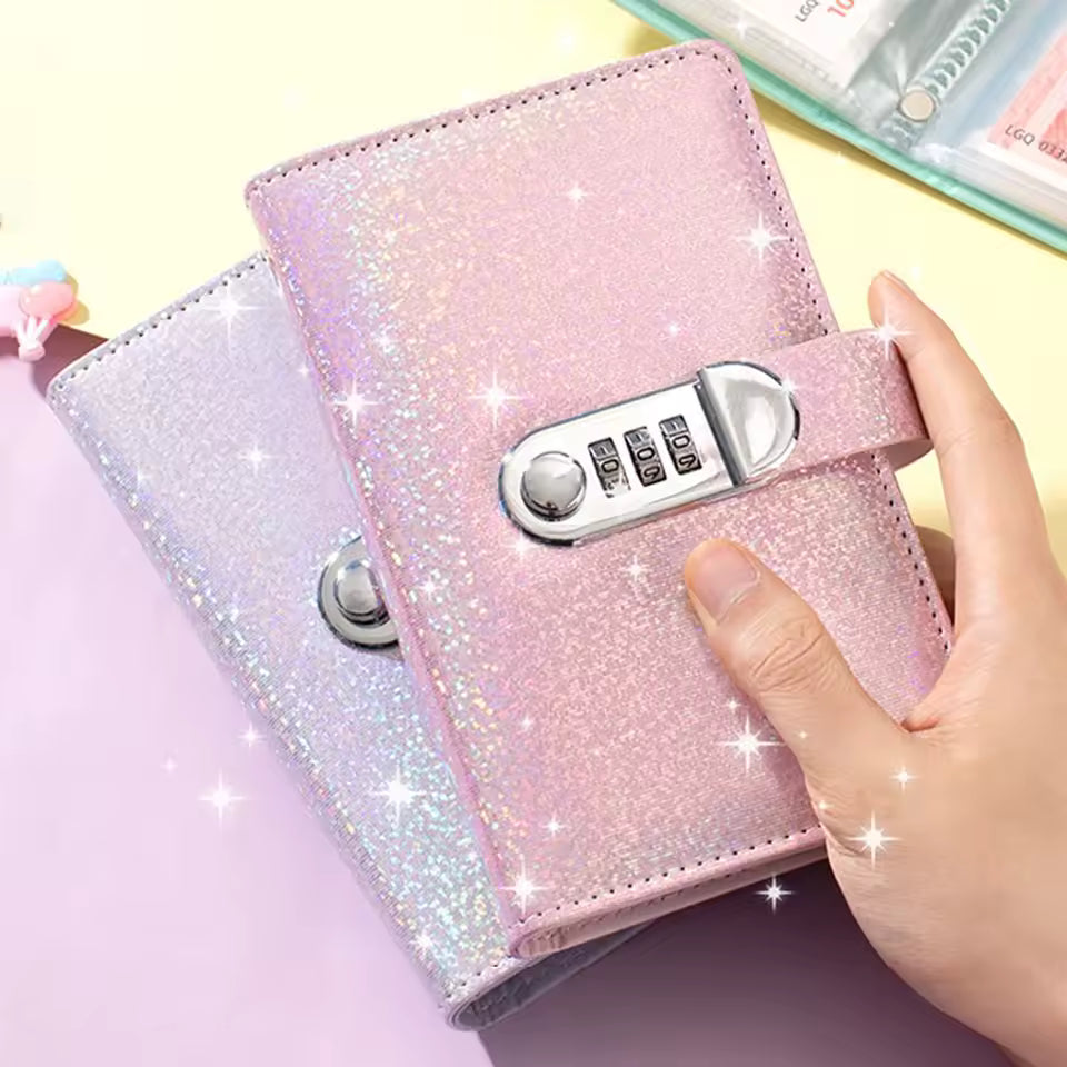 Glitter Spaarboekje met Codeslot