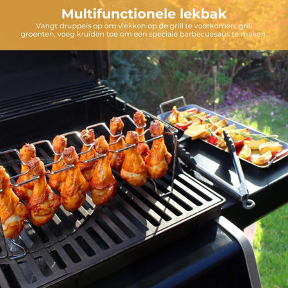 Roestvrijstalen BBQ-rek voor kippenbouten