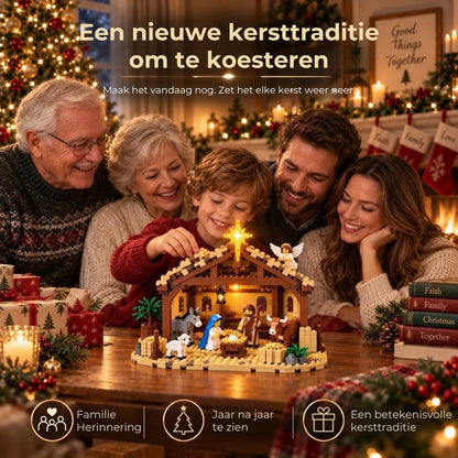 Lichtgevende Kerststal Bouwset