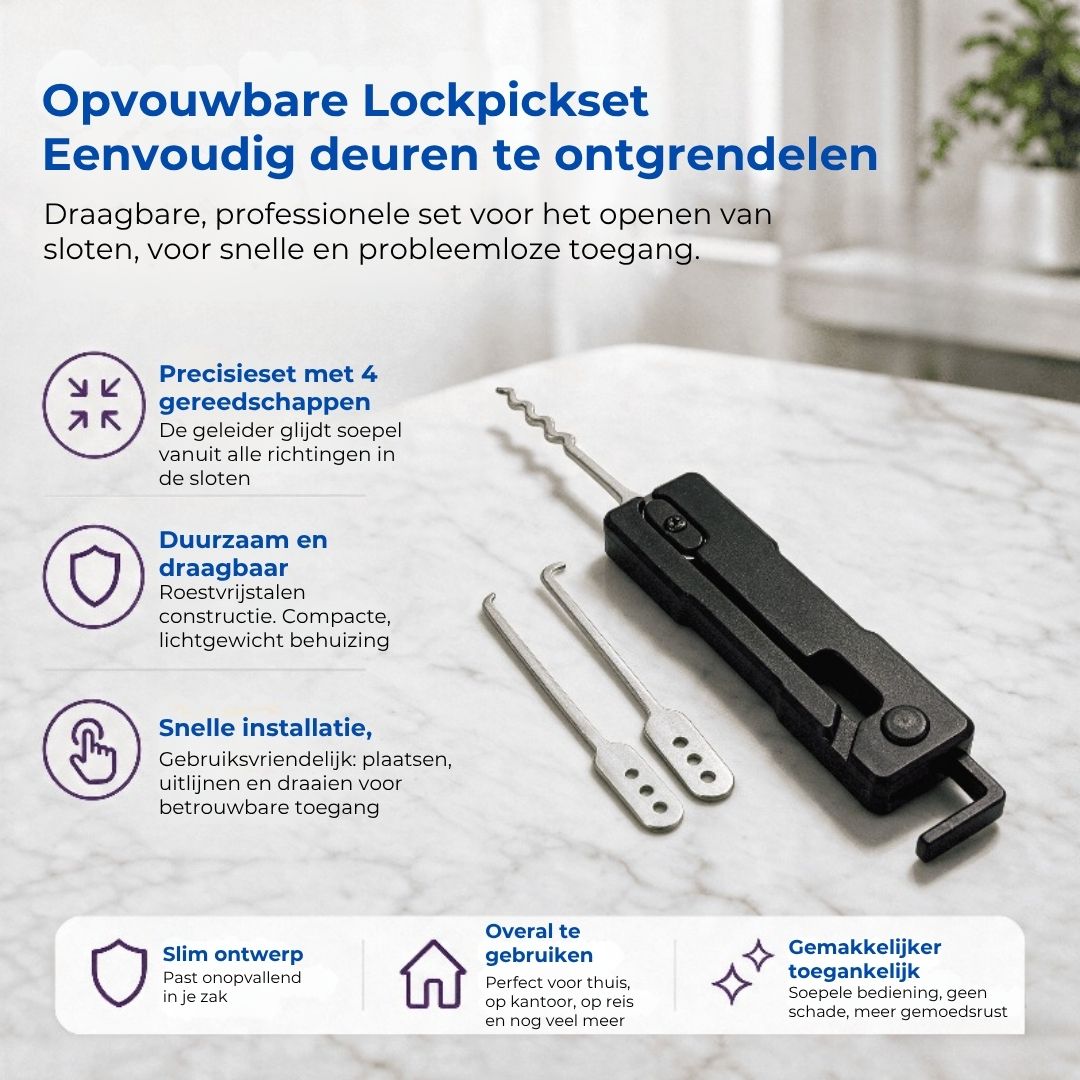 Opvouwbare Lockpickset