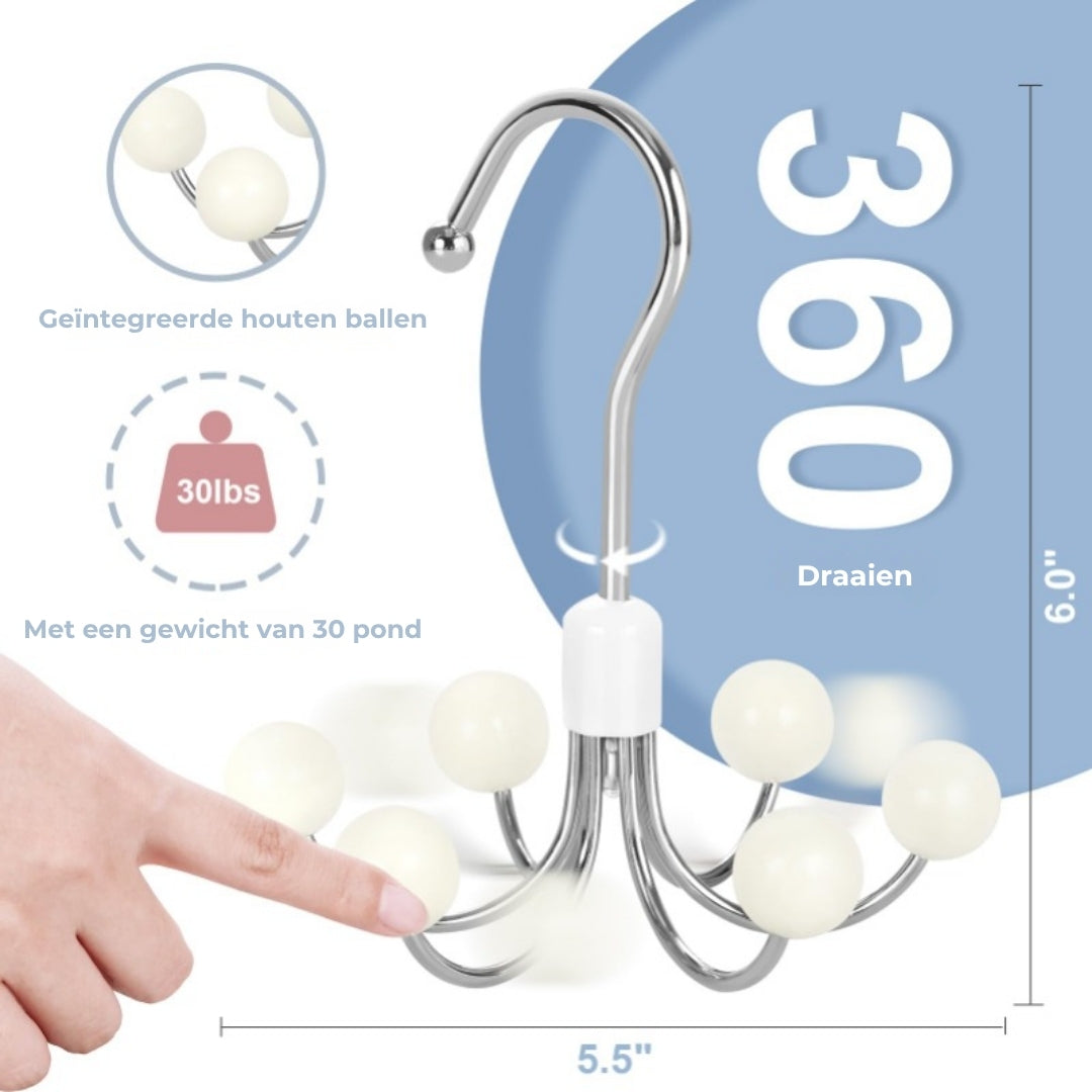 360° Draaibare Kleerhanger met 6 haken