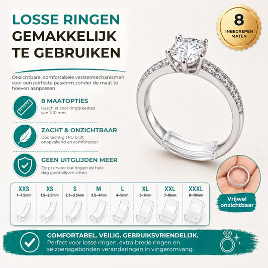 Onzichtbare Ringmaatversteller - 8 Stuks