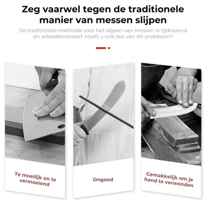 Professionele elektrische messenslijper – meerdere hoeken voor keuken- en outdoor messen