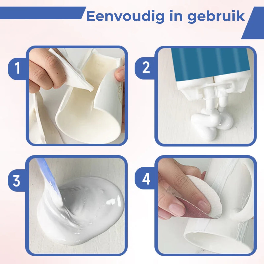 Reparatielijm voor keramiek