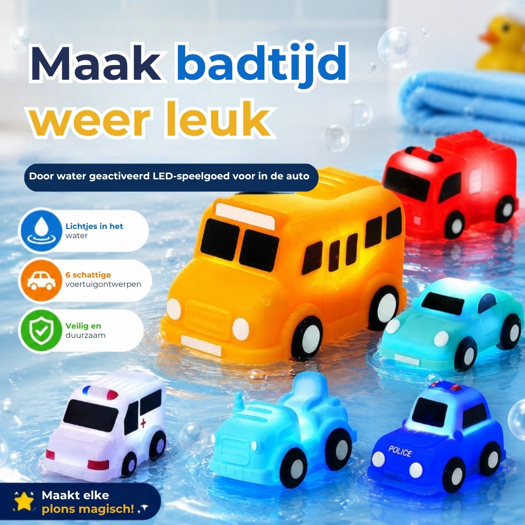 Watergeactiveerde LED Badspeeltjes - 6 Stuks