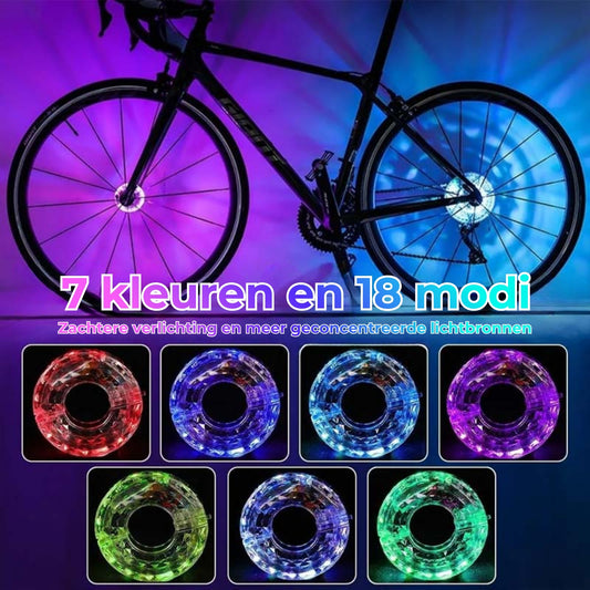 ✨ LED-fietswiellamp voor nachtelijke ritten