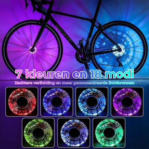 ✨ LED-fietswiellamp voor nachtelijke ritten