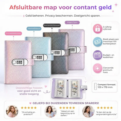 Glitter Spaarboekje met Codeslot