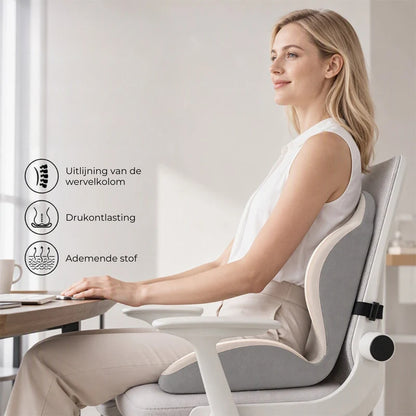 Ergonomisch Zitkussen met Rugsteun van Traagschuim