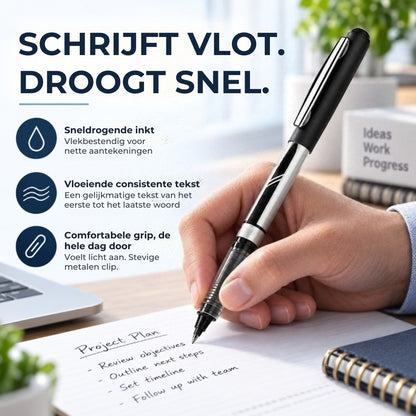 Vlekvrije en Sneldrogende Inktpennenset - 12 Stuks