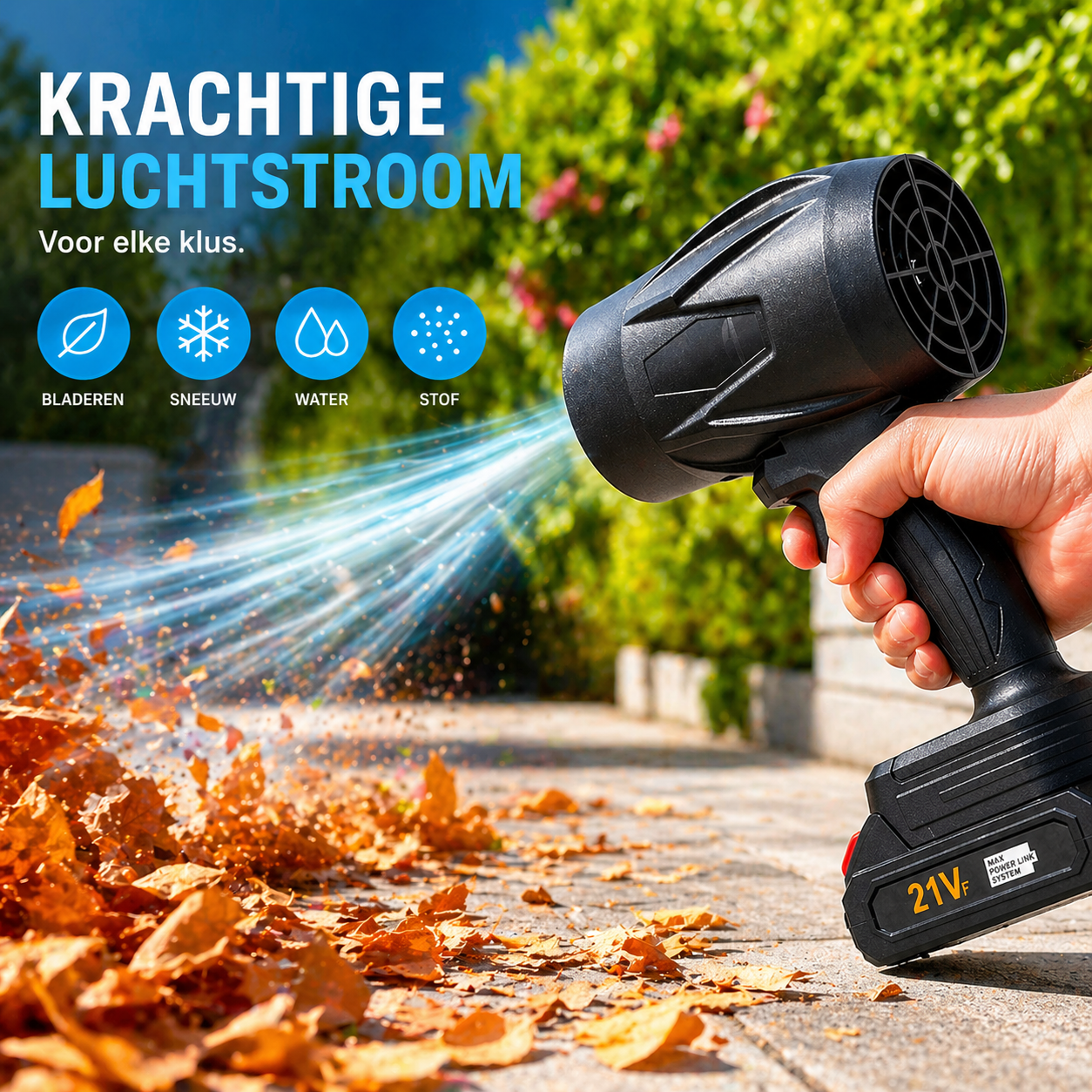 Turboventilator Luchtblazer - Bladeren, Sneeuw, Water en meer