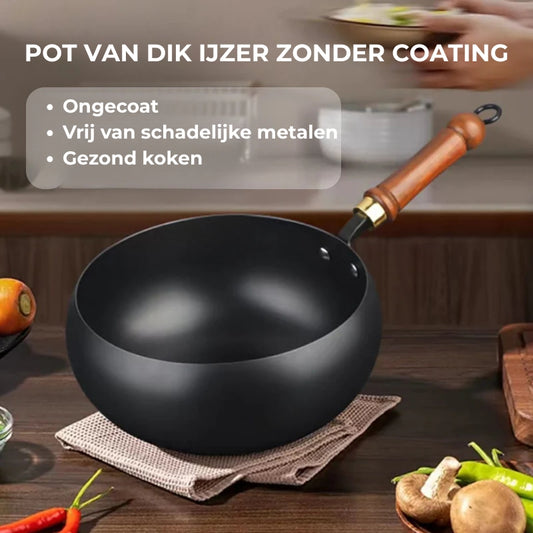 Anti-aanbak Dikke Ijzersmeed Kookpot
