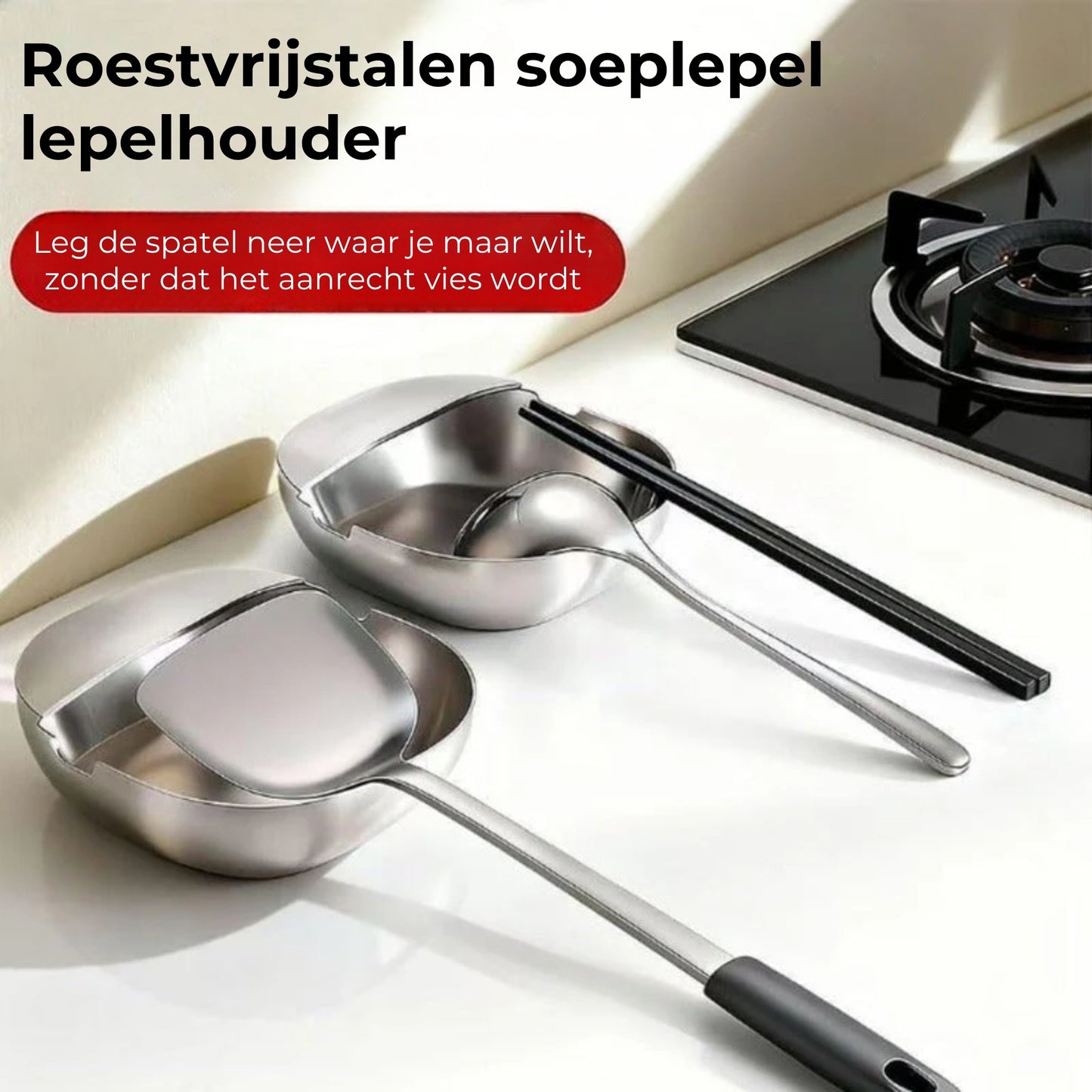 Hoogwaardige roestvrijstalen lepelhouder
