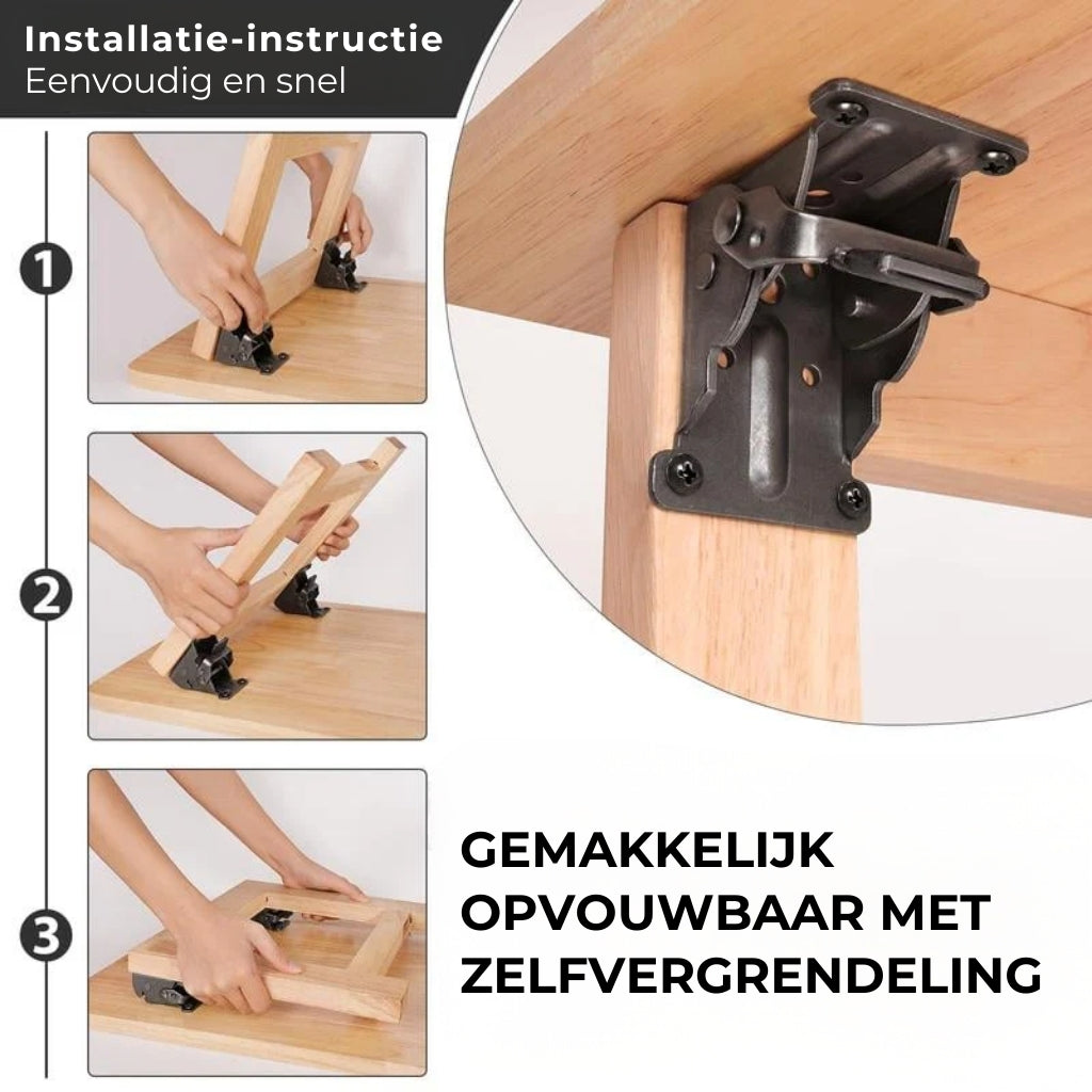 Zelfvergrendelende Vouwscharnieren voor Meubelondersteuning (set van 2)