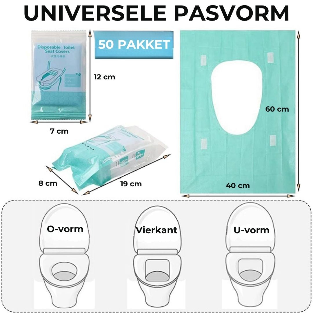 Anti-Slip Wegwerptoilethoezen - 10 Stuks