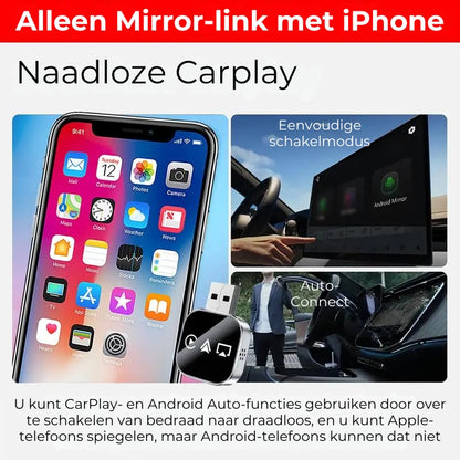 Draadloze Carplay Mirror Link-adapter