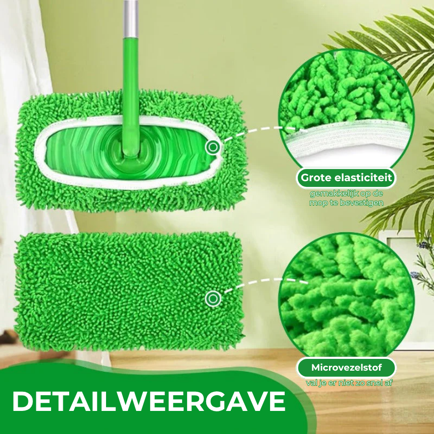 Wasbare microvezel-moppads (4 stuks)