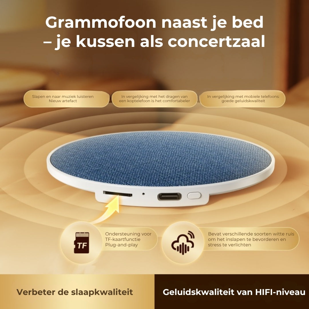 Beengeleide Kussenluidspreker voor in Bed