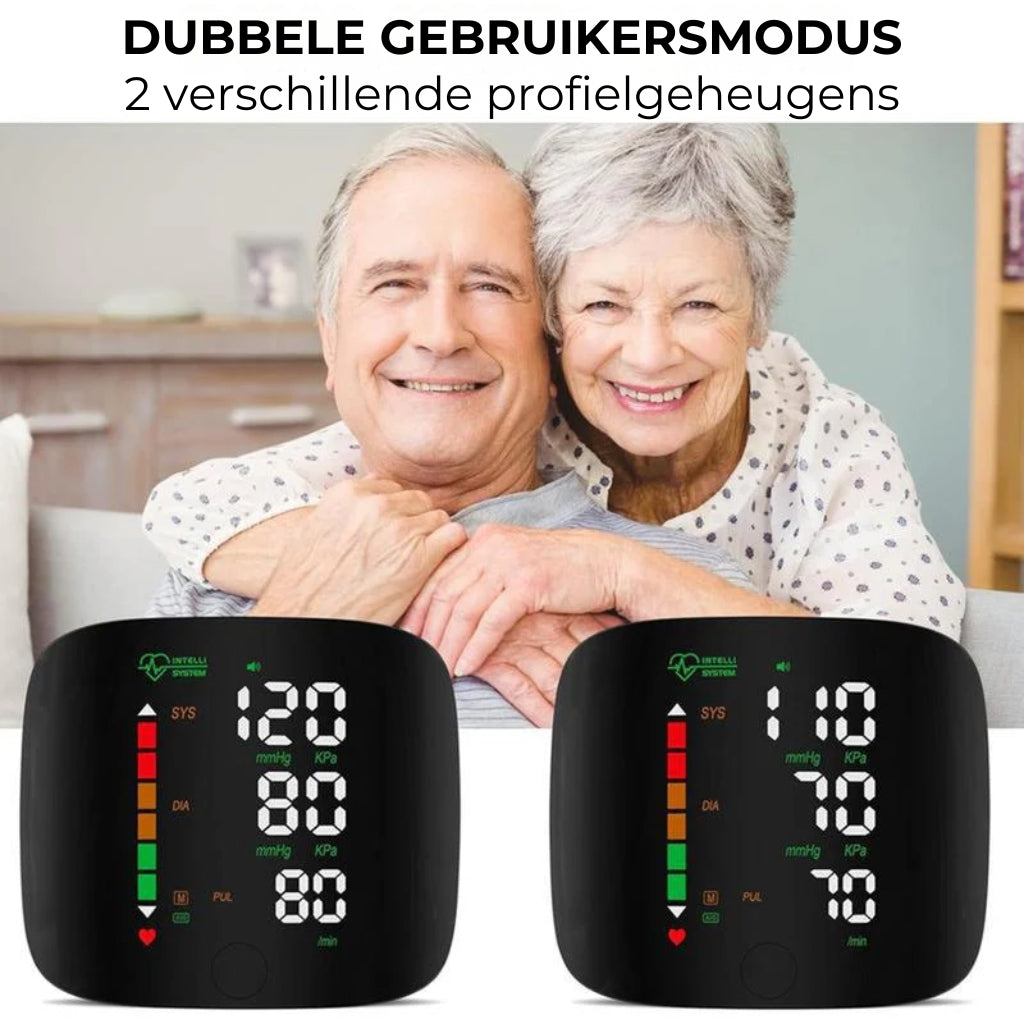 Polsbloeddrukmeter – LED-touchscreen en verstelbare pasvorm